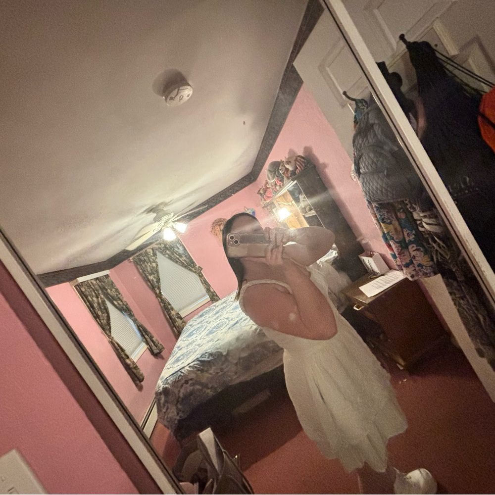 Hollister White High Low Dress